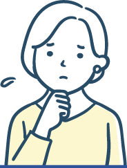 悩む女性のイラスト