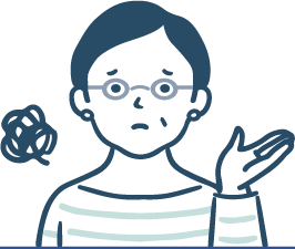 悩む女性のイラスト