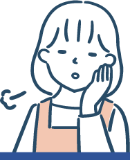 悩む女性のイラスト
